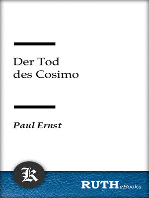 cover image of Der Tod des Cosimo
